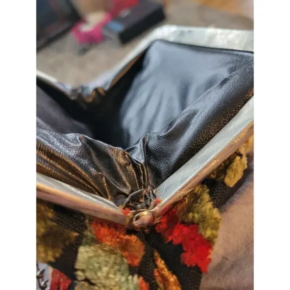 Vintage 70s Carpet Bag Purse Bohemian Festival Retro Mod Coachella Hippie Retro - Picture 7 of 11